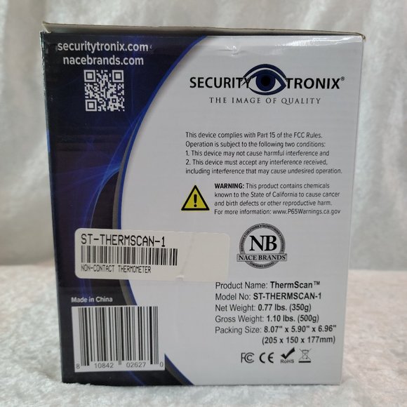 🔥 Security Tronix Therma Scan Wall Mounted No Contact Thermometer - Unopened - Picture 5 of 6
